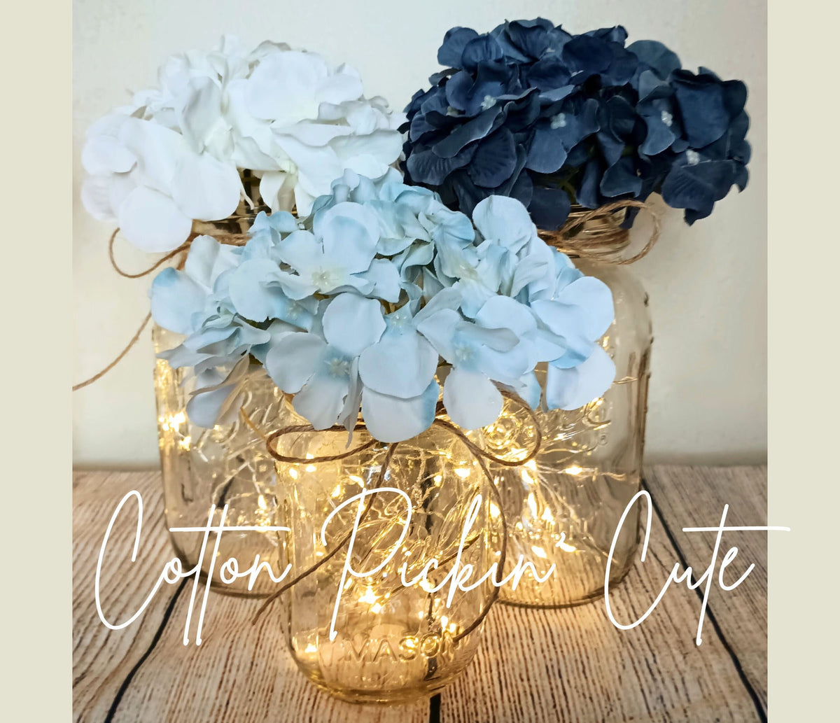 Mason Jar Baby in Bloom Garden Baby Shower Table Decor for Centerpiece Fairy Light Decor Rustic Vase Decoration New Baby Gift for Parents