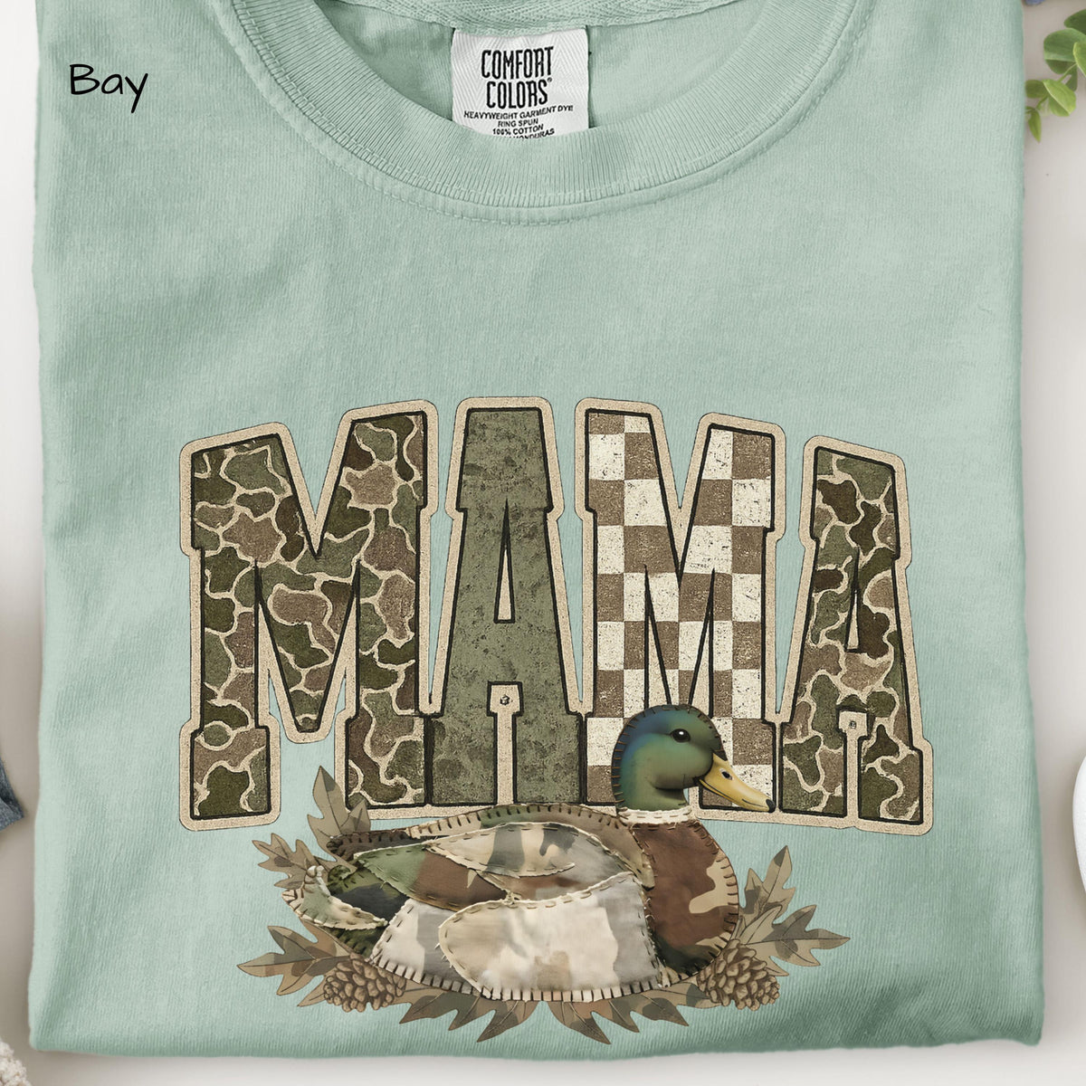 Camo Mallard Mama Shirt Trendy Hunting Comfort Colors T-Shirt Camo Mama Shirt, Mother's Day Gift, Varsity Mama Shirt, Retro Mom Shirt