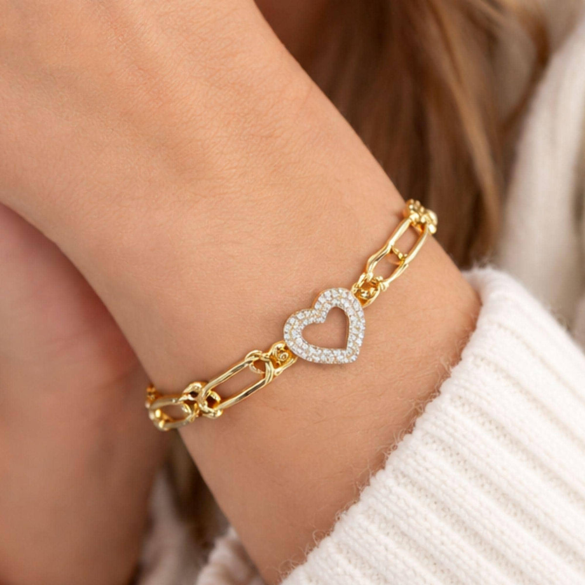 18k Gold Bracelet, Bridesmaid Gift Bracelet, New Mom Jewelry, Gold Link Bracelet, Bridal Party Gift, Mom Push Present, Minimal Gold Bracelet