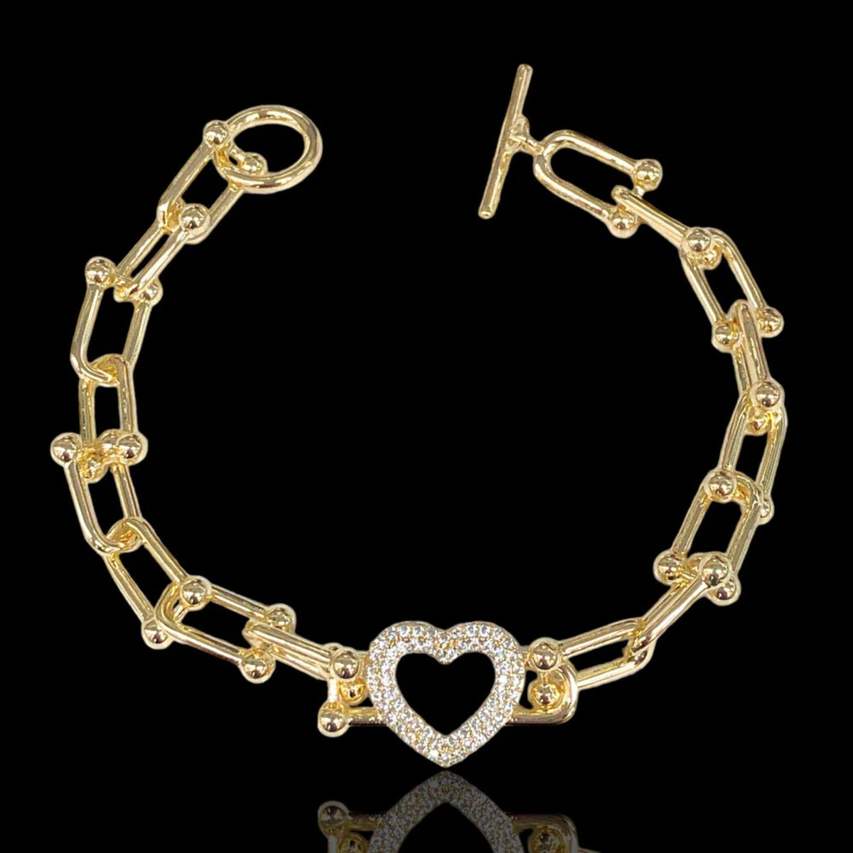 18k Gold Bracelet, Bridesmaid Gift Bracelet, New Mom Jewelry, Gold Link Bracelet, Bridal Party Gift, Mom Push Present, Minimal Gold Bracelet