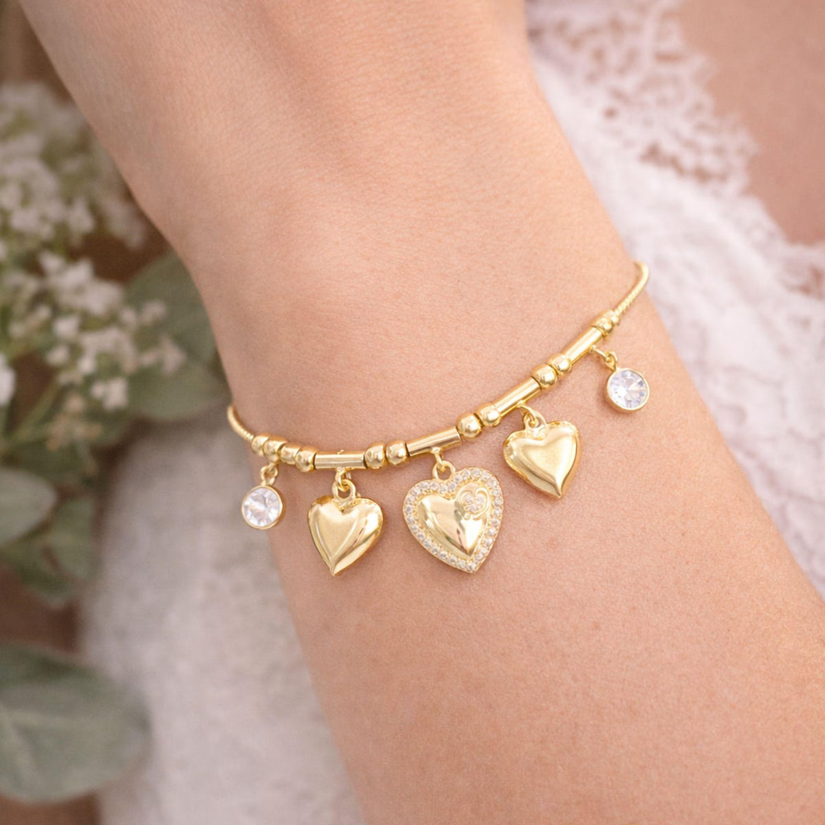 18K Gold Charm Bracelet