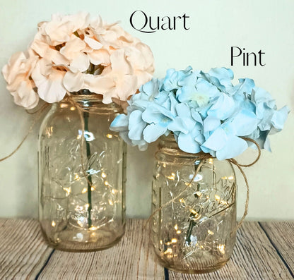 Mason Jar Baby in Bloom Garden Baby Shower Table Decor for Centerpiece Fairy Light Decor Rustic Vase Decoration New Baby Gift for Parents