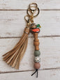 Duck Call Keychain for Purse clip Diaper bag Silicone Hunting Accessory Beads with Tassel