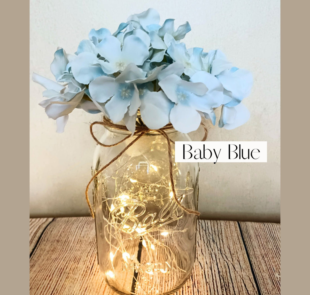 Mason Jar Baby in Bloom Garden Baby Shower Table Decor for Centerpiece Fairy Light Decor Rustic Vase Decoration New Baby Gift for Parents