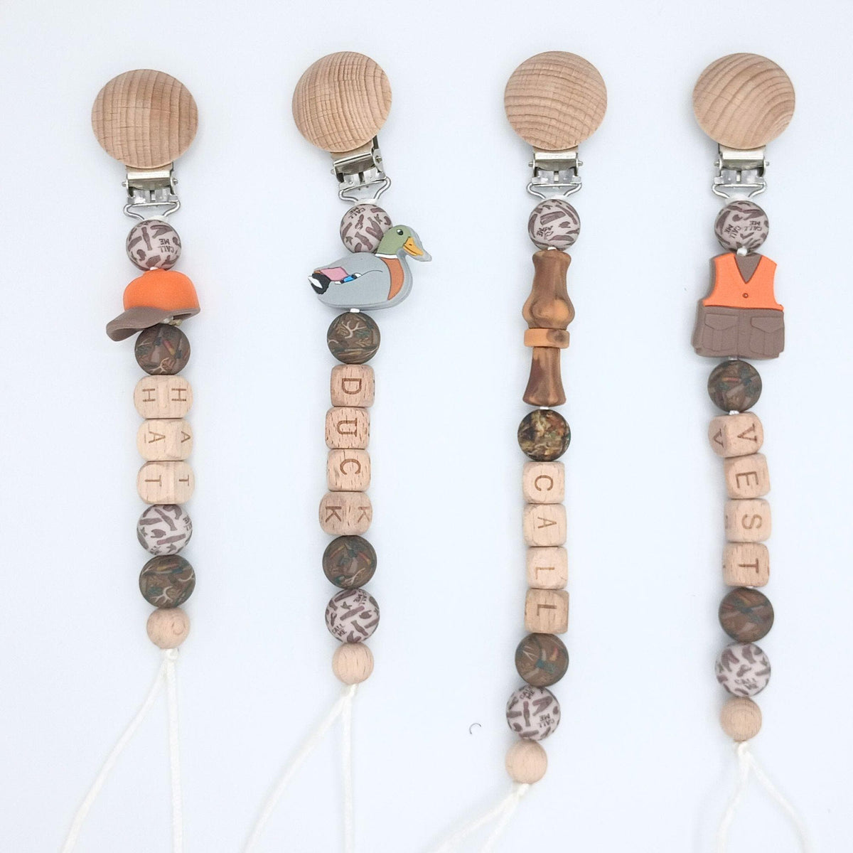 Duck Call Pacifier Clips Safe Unique Baby Boy Girl Cute Moms Dads Gifts for Baby Shower