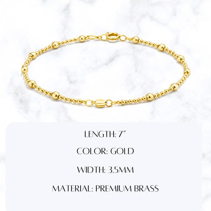 18K Gold Bracelet, Bridesmaid Gift Bracelet, New Gift Jewelry, Gold Link Bracelet, Bridal Party Gift, Push Present, Minimal Gold Bracelet