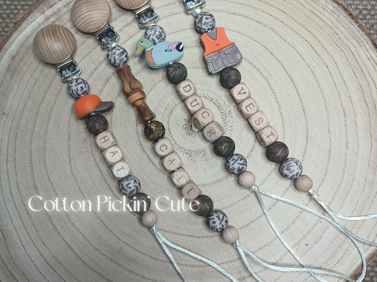 Duck Call Pacifier Clips Safe Unique Baby Boy Girl Cute Moms Dads Gifts for Baby Shower