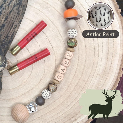 Deer Hunter Pacifier Clips Safe Unique Baby Boy Girl Cute Moms Dads Gifts for Baby Baby Shower