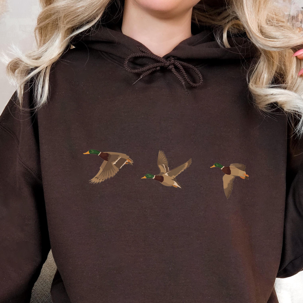 Duck Hunting Mama Hooded Sweatshirt for her Warm Gift Outdoor Apparel