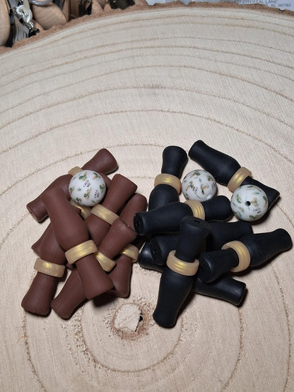 Duck Call Silicone Focal Black Brown Bead Hunting