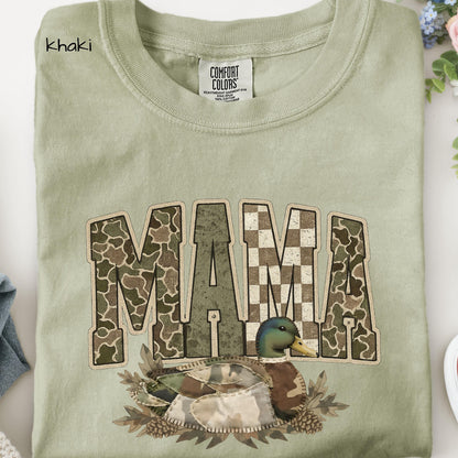 Camo Mallard Mama Shirt Trendy Hunting Comfort Colors T-Shirt Camo Mama Shirt, Mother's Day Gift, Varsity Mama Shirt, Retro Mom Shirt
