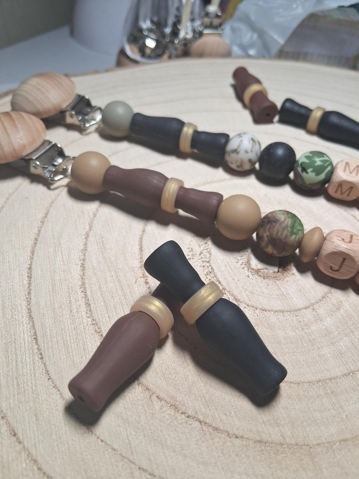 Duck Call Silicone Focal Black Brown Bead Hunting