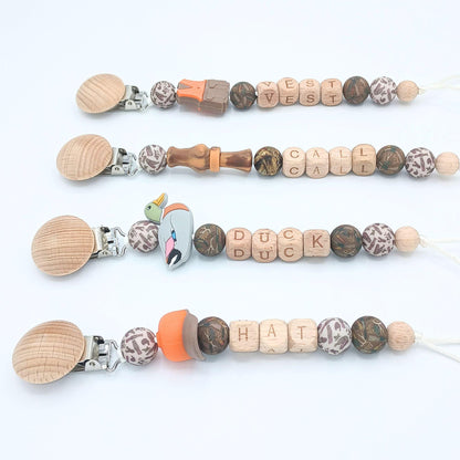 Duck Call Pacifier Clips Safe Unique Baby Boy Girl Cute Moms Dads Gifts for Baby Shower