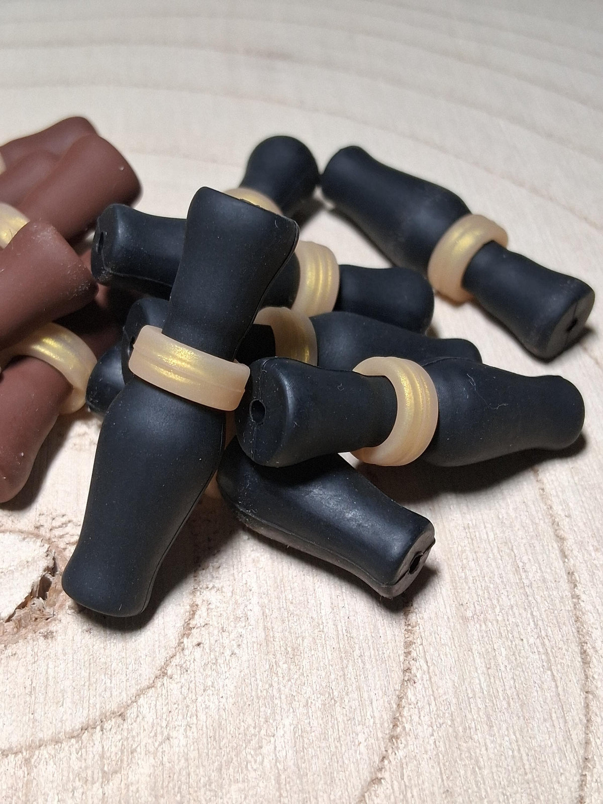 Duck Call Silicone Focal Black Brown Bead Hunting