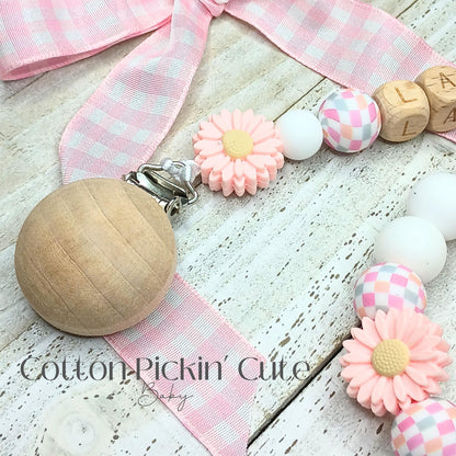 Baby shower personalized Custom Holder Clip Hostess gift from Aunt Newborn accessory Coming Home gift for new mom Keepsake