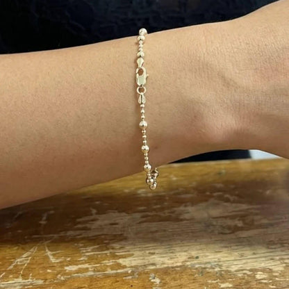 18K Gold Bracelet, Bridesmaid Gift Bracelet, New Gift Jewelry, Gold Link Bracelet, Bridal Party Gift, Push Present, Minimal Gold Bracelet