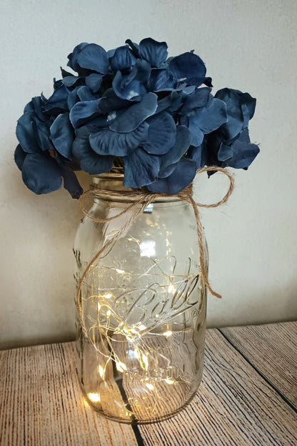 Rustic Mason Jar Rehearsal Dinner Shelf Decor for Farmhouse Kitchen Table Lighted Centerpiece Housewarming Bathroom Guest Room Nightlight