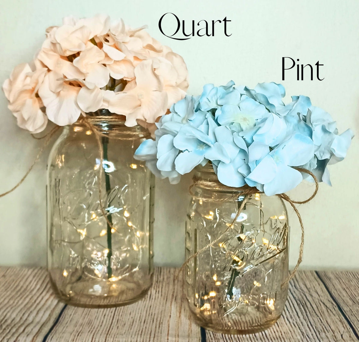 Rustic Mason Jar Rehearsal Dinner Shelf Decor for Farmhouse Kitchen Table Lighted Centerpiece Housewarming Bathroom Guest Room Nightlight