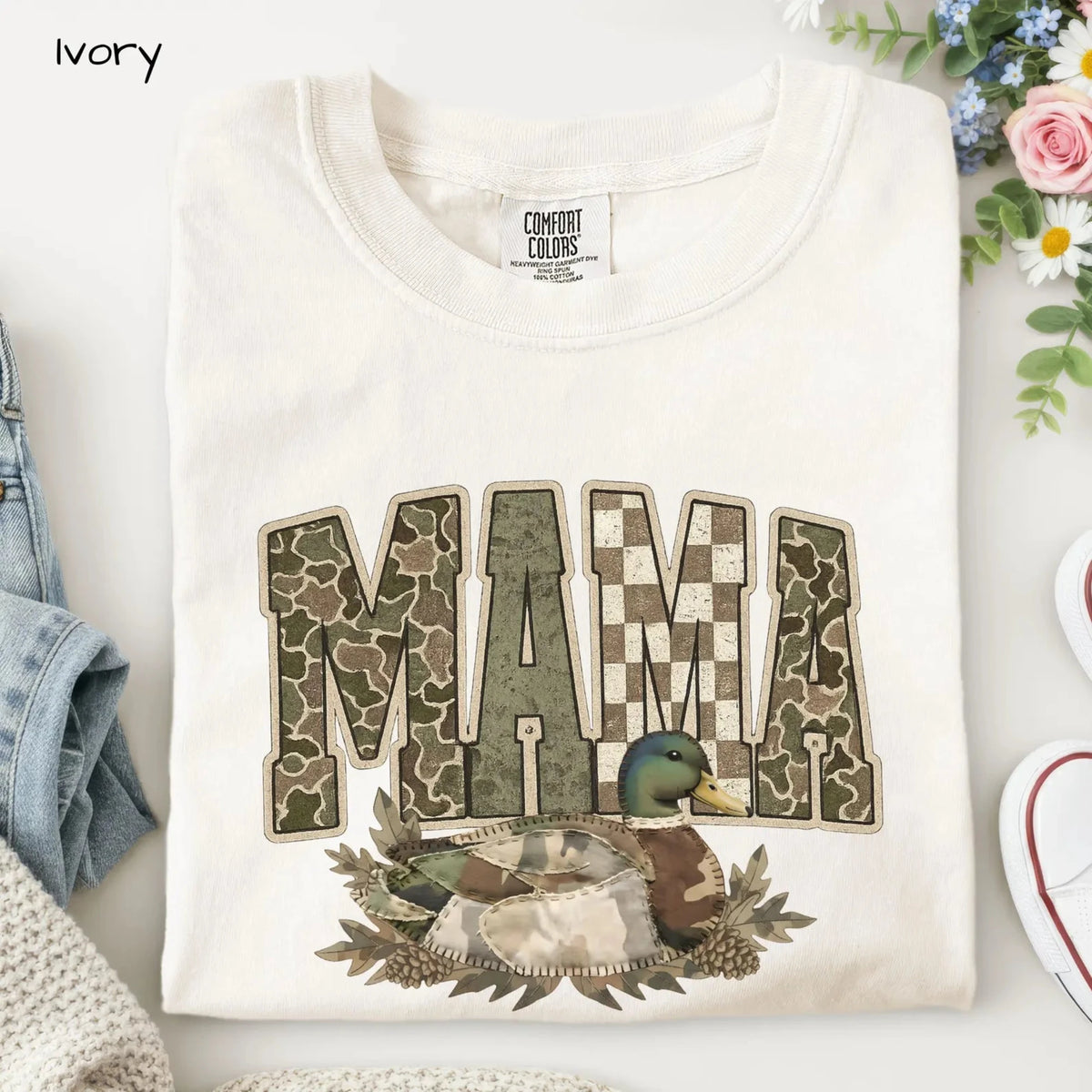 Camo Mallard "MAMA" T-Shirt(Comfort Colors)