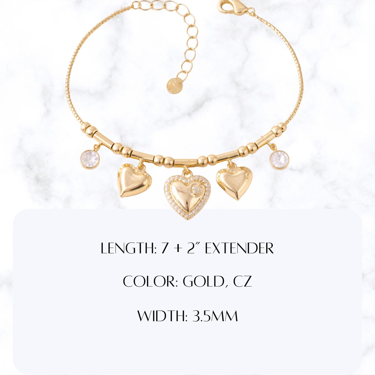 18K Gold Charm Bracelet