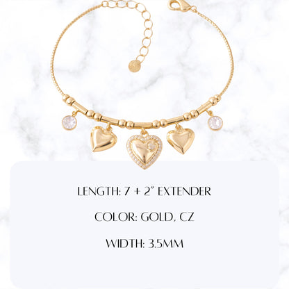 18K Gold Charm Bracelet